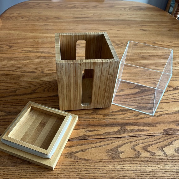 Bamboo Storage Box with Window - Picture 2 of 5